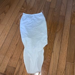 Open Back White Bodysuit
